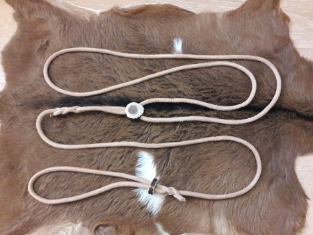 Vodítko poľovnícke kožené s obojkom a parožím